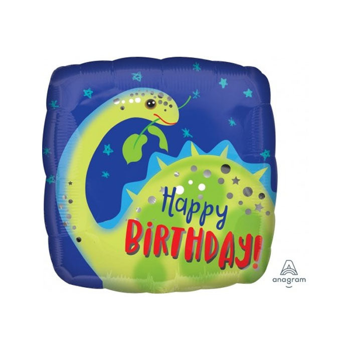 Dinosaur Happy Birthday Square | 18" Foil Balloon