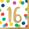 Colourful Number Napkins | 16 pack
