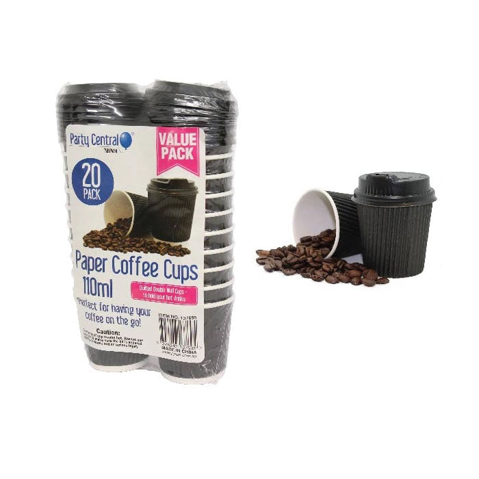 Eco Espresso Cups with Lids | 20 pack