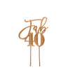 Metal "Fab 40" Cake Toppers