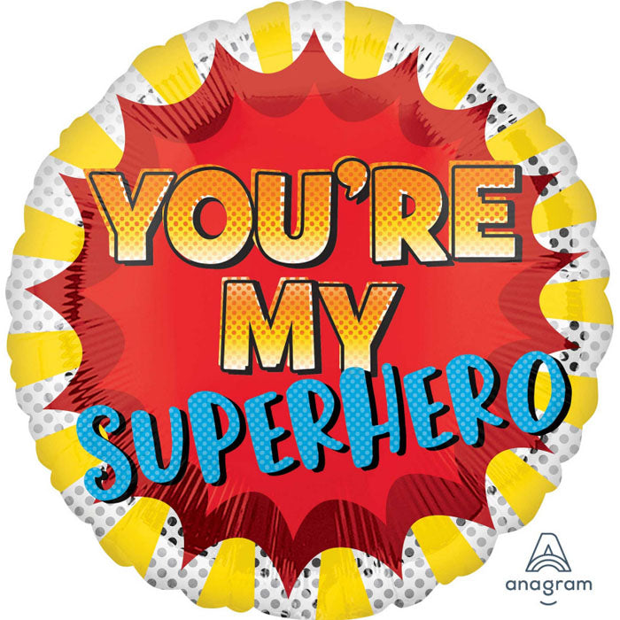 You're My Superhero Foil Balloon 45cm