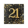 Sparkling Fizz Birthday Napkins | Gold & Black