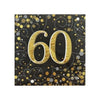 Sparkling Fizz Birthday Napkins | Gold & Black