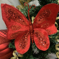 Red Glitter Butterfly Clip | The French Kitchen Castle Hill