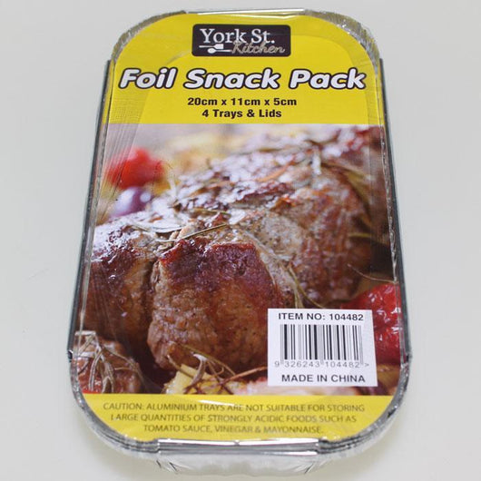 Foil Snack Pack | With Lids| 4 Pack
