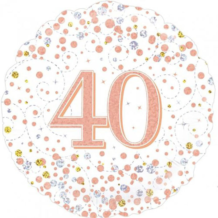 Rose Gold Birthday Foils