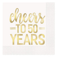 Cheers to 50 Years | Decorative Napkins | Anniversary