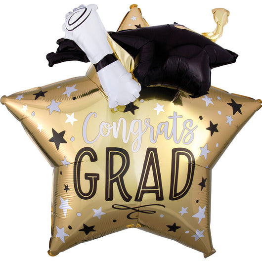 Graduation Star Foil Balloon Jumbo | The French Kitchen Castle Hill