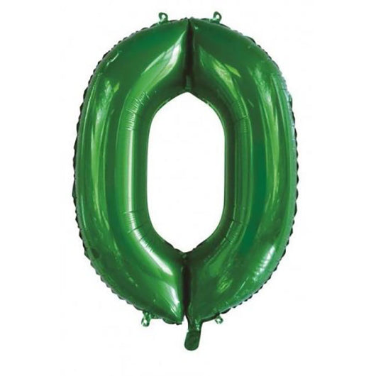 Jumbo Foil 0 Balloon Green 86cm | The French Kitchen Castle Hill