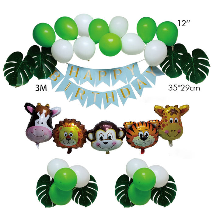 Happy Birthday Jungle Balloon Set