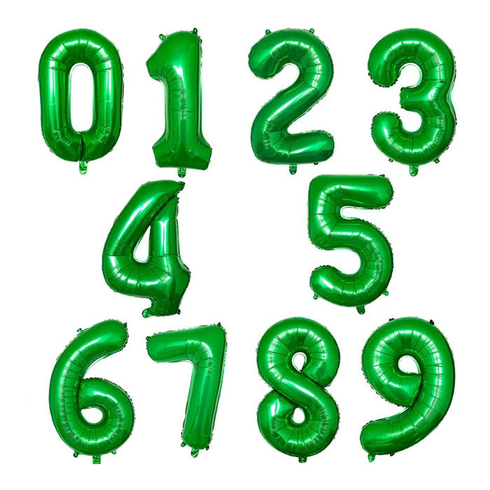 Green Jumbo Number Foils