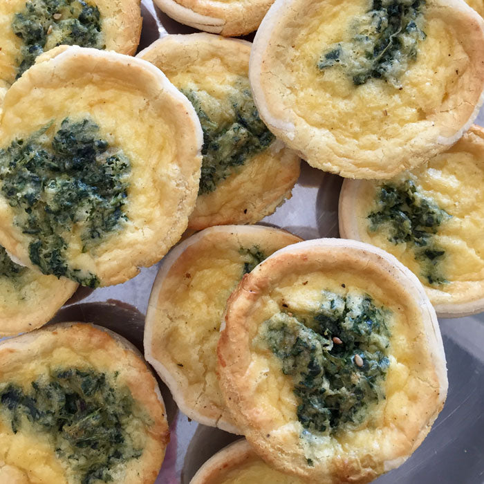 The Pie Factory Cocktail Quiche Florentine 12 pk