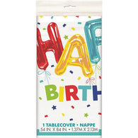 Happy Birthday Balloon Table Cover