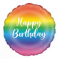 Happy Birthday Rainbow Rainbow Metallic Foil Balloon