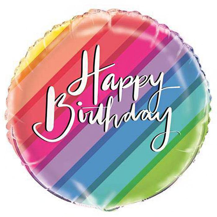 Pastel Happy Birthday | 18" Foil Balloon