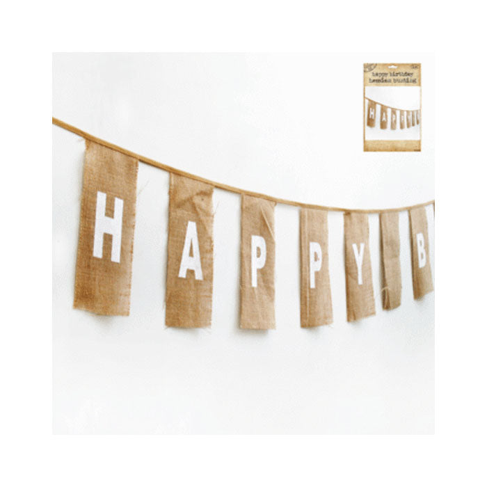 Hessian Happy Birthday Bunting