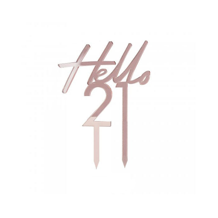 Twenty First Acrylic Cake Topper | The French Kitchen Castle Hill
