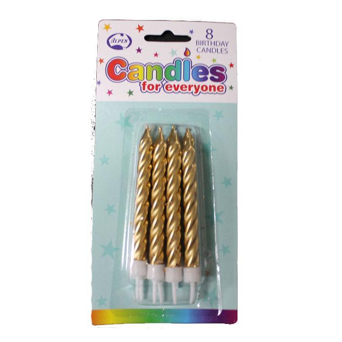 Jumbo Metallic Birthday Candles