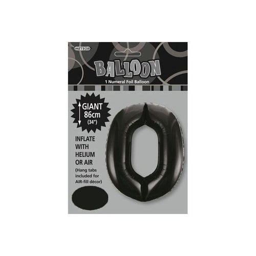 Jumbo Black Foil 0 Balloon