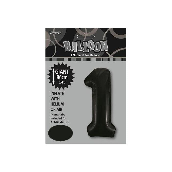 Jumbo Black Foil 1 Balloon