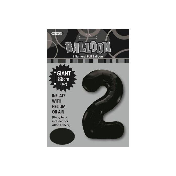 Jumbo Black Foil 2 Balloon