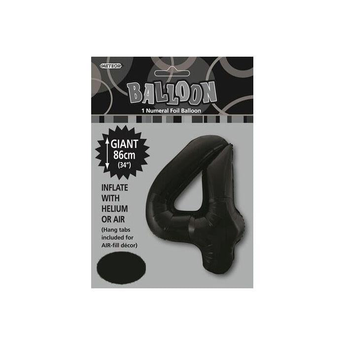 Jumbo Black Foil 4 Balloon