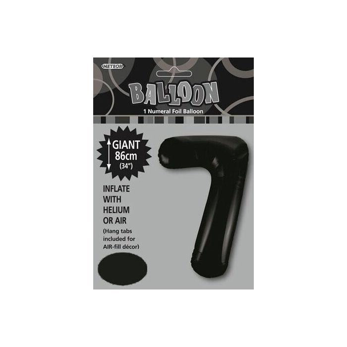 Jumbo Black Foil 7 Balloon