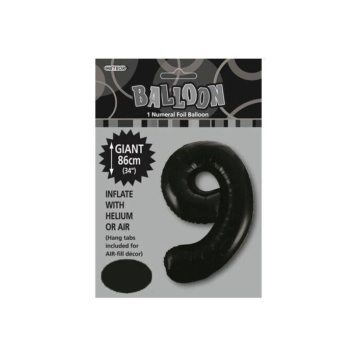 Jumbo Black Foil 9 Balloon