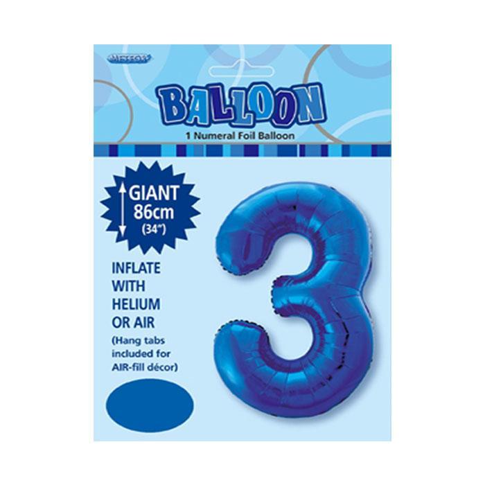 Jumbo Blue Foil 3 Balloon