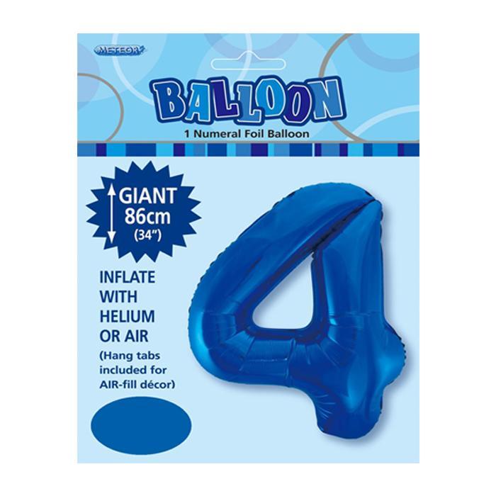 Jumbo Blue Foil 4 Balloon
