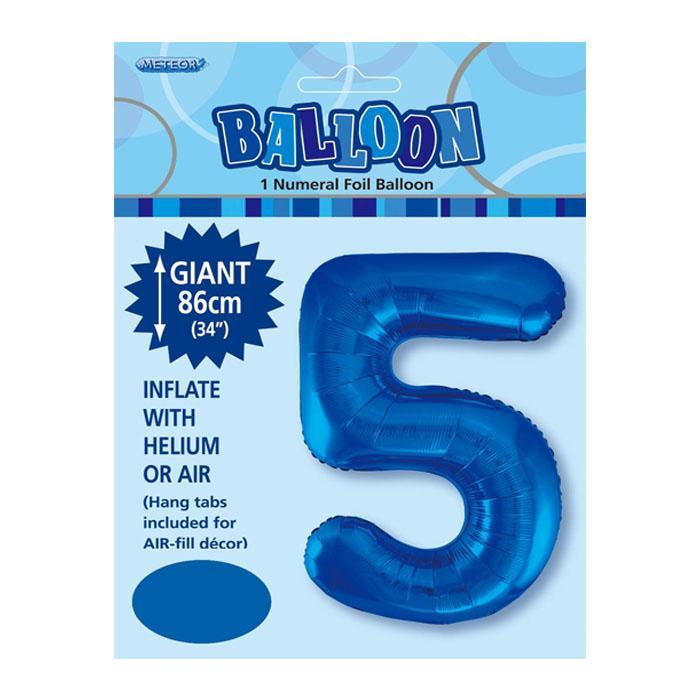Jumbo Blue Foil 5 Balloon
