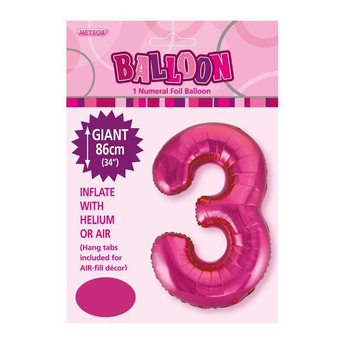 Jumbo Pink Foil 3 Balloon