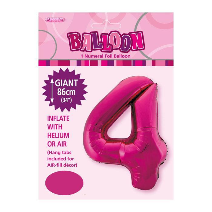 Jumbo Pink Foil 4 Balloon
