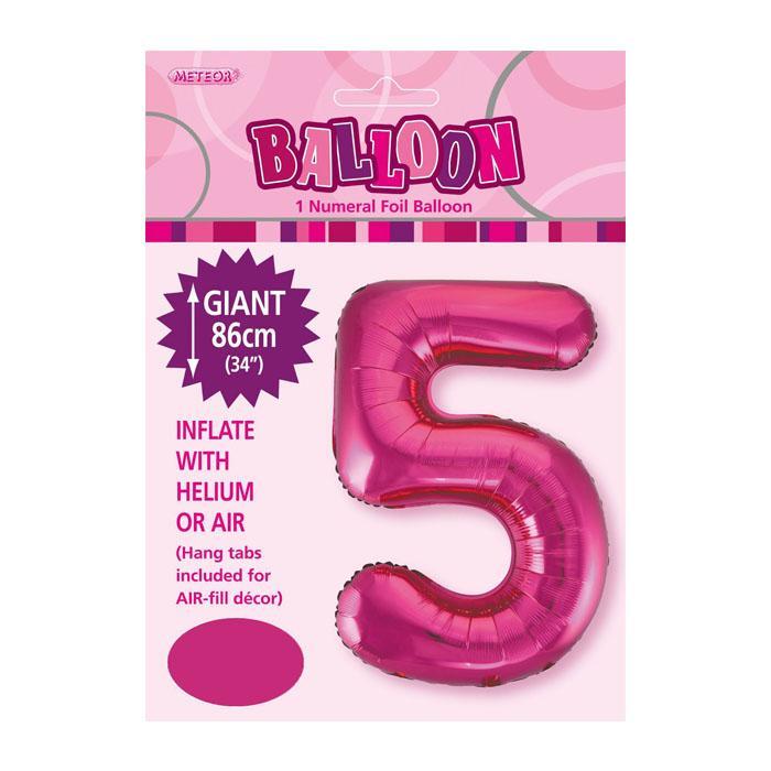 Jumbo Pink Foil 5 Balloon