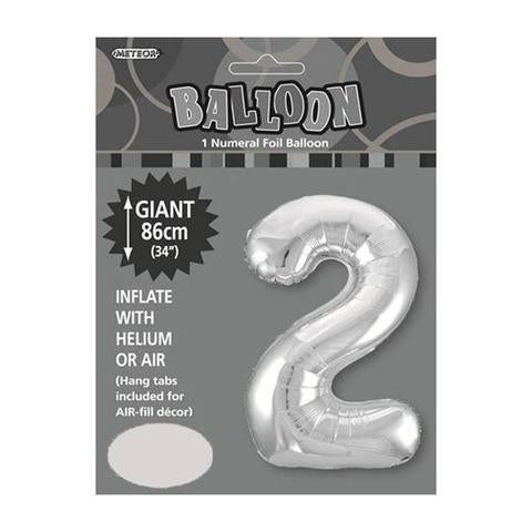 Silver Jumbo Number Foils