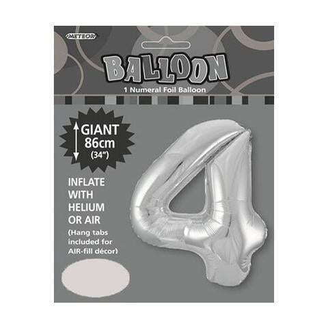 Silver Jumbo Number Foils