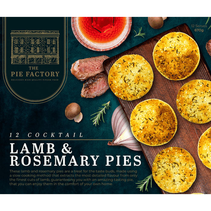 The Pie Factory Lamb & Rosemary Party Pies | 12pk
