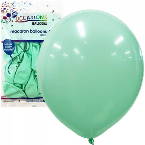 30cm Latex Balloons | Macaron Pack 25 | Mint | Alpen | The French Kitchen Castle Hill