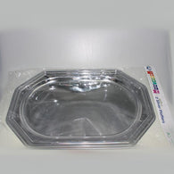 Octagonal Rectangle Silver Platter - 2 Pack