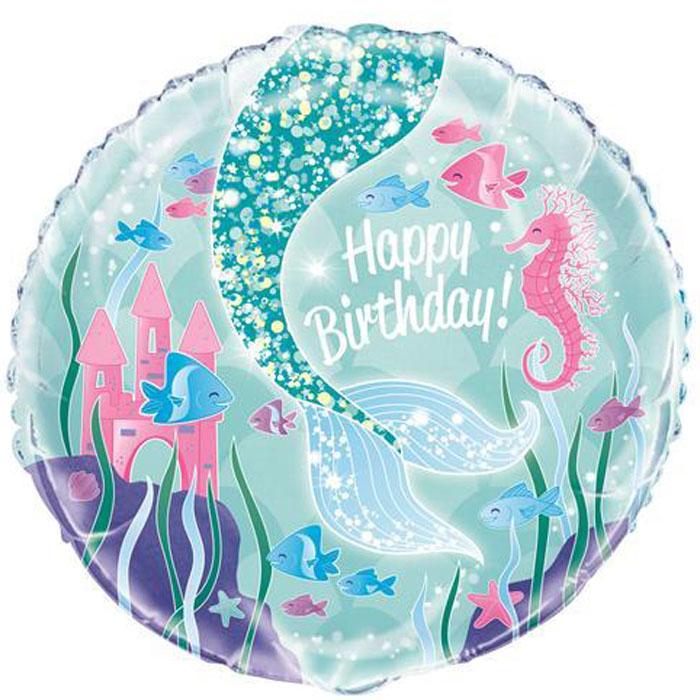 Mermaid Tail Happy Birthday | Foil Balloon