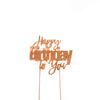 Cake Toppers Metal | Happy Birthday | Gold, Silver, Rose Gold