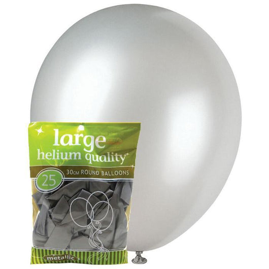 Metallic Silver Balloons