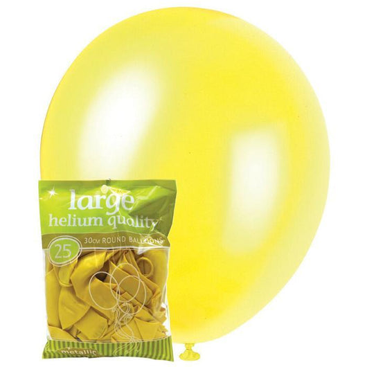 Metallic Yellow Balloons