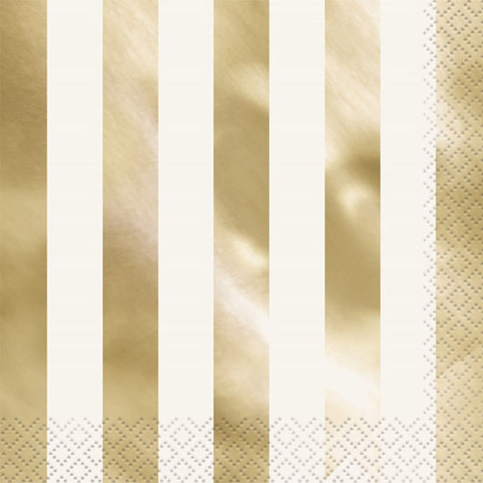 Gold & Silver Striped Napkin | The French Kitchen Castle Hill