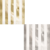 Gold & Silver Striped Napkin | The French Kitchen Castle Hill