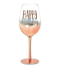 Ombre Wine Glass | Rose Gold