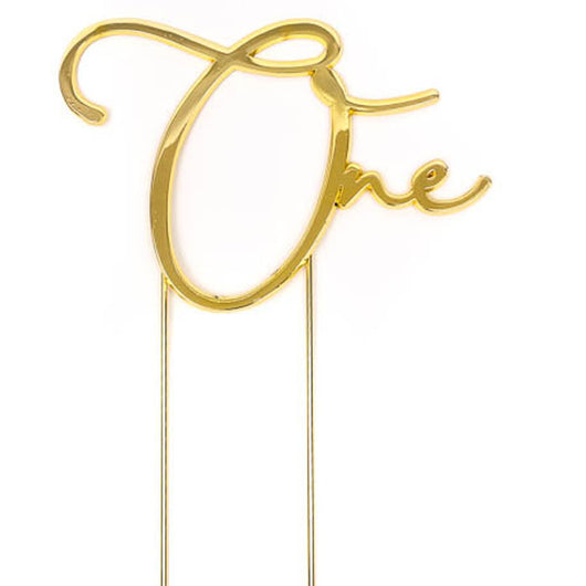Metal number | Cake Toppers | Gold One | Cake & Candle | The French Kitchen Castle Hill