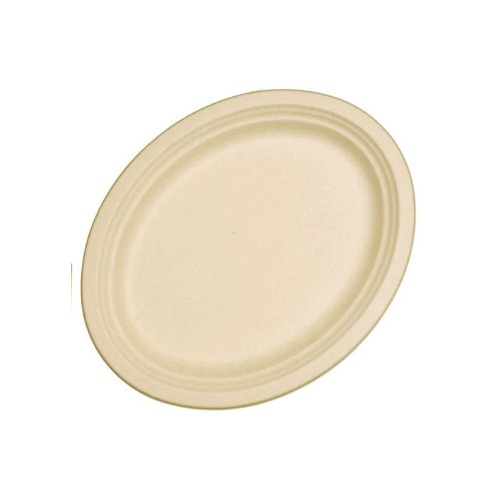 Eco Sugarcane Oval Plate | The French Kitchen Castle Hill