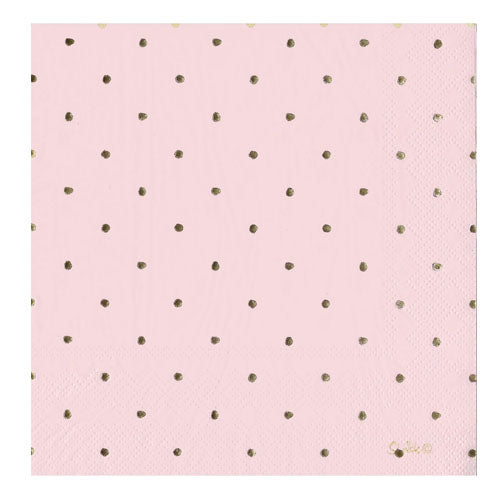 Pale Pink/Gold Dot Lunch Napkin