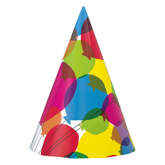 Rainbow Balloon Party Hats